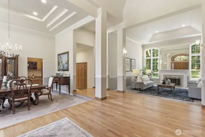 Tall ceiling heights, open flowing floor plan, sophisticated finishes, 1 level living make this Home truly special.