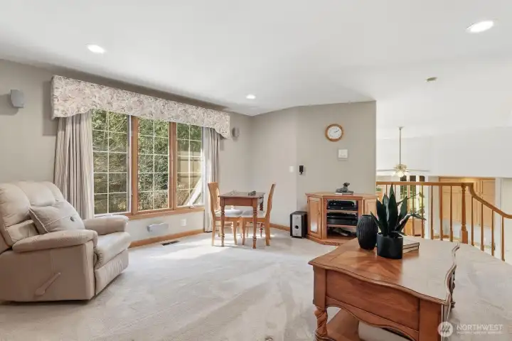 The leather recliners and all the media equipment is included.