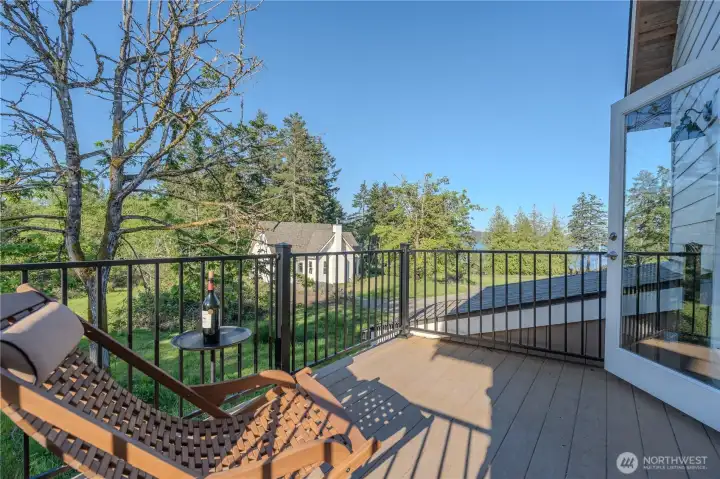 North Veranda views facing Johnson Point and Storybook cottage