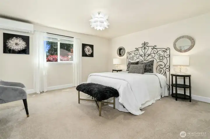 Spacious primary with ensuite.