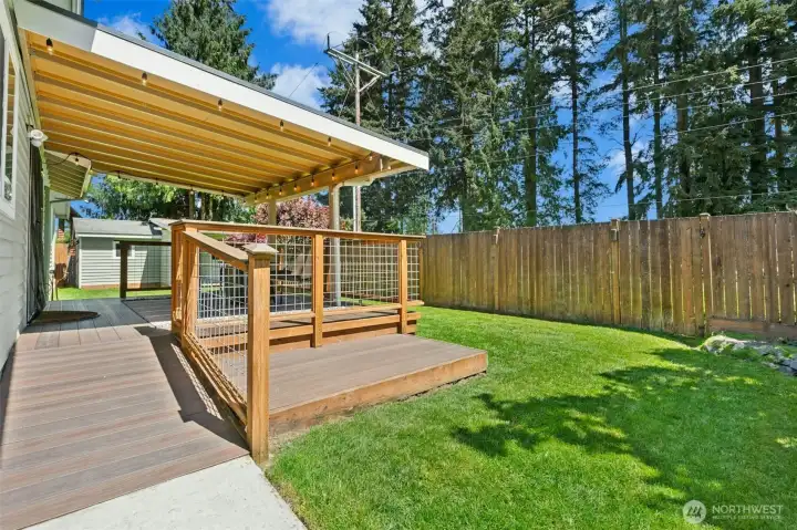 Ramp leading up to Trex deck.