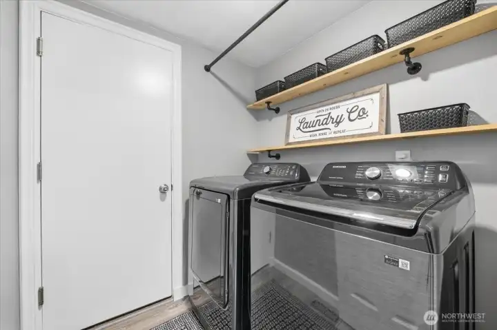 Washer/dryer in laundry room just off the 2 car garage!