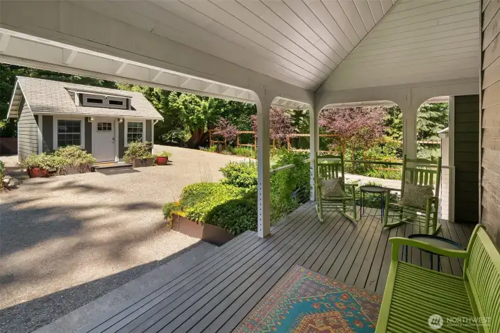 A wonderful, deep front porch welcomes you. A wonderful, deep front porch welcomes you.