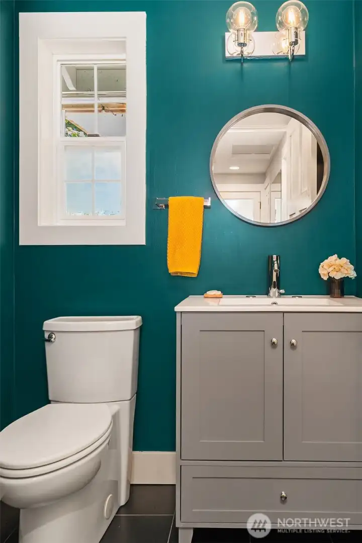 Main floor powder room. Main floor powder room.
