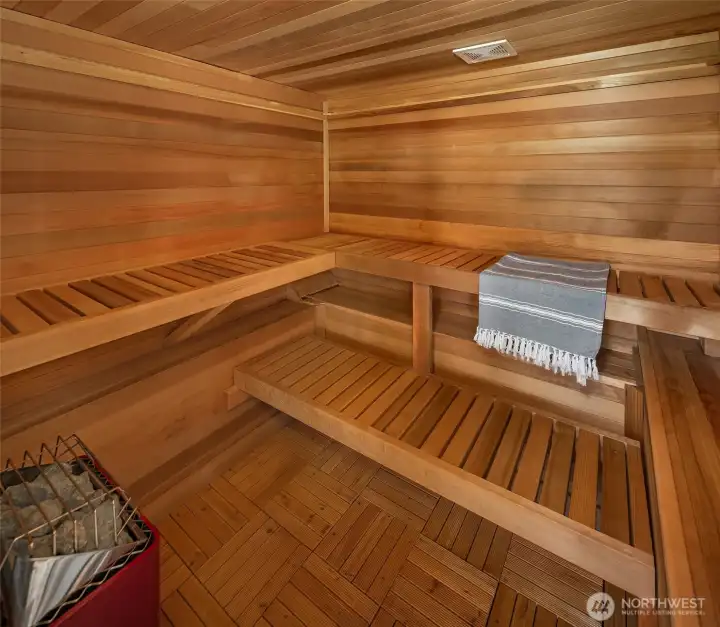 Custom cedar sauna. Custom cedar sauna.
