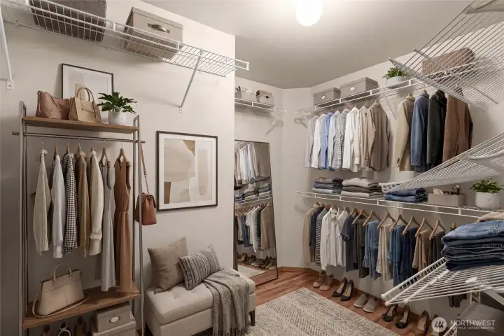 Walk-in closet...virtually staged Walk-in closet...virtually staged