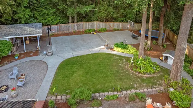 Aerial View of Backyard