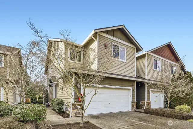 Set away from the main street, this home looks out to a quiet private driveway