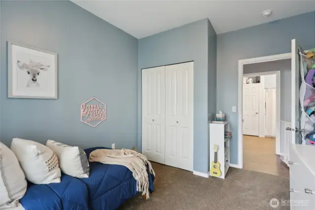 Bedroom #1 is conveniently located across beautiful updated main bathroom.