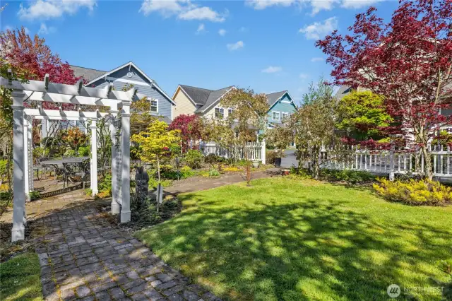 This phase of Poulsbo Place features an enchanting community rose garden—a cherished space for residents and guests to enjoy year-round.