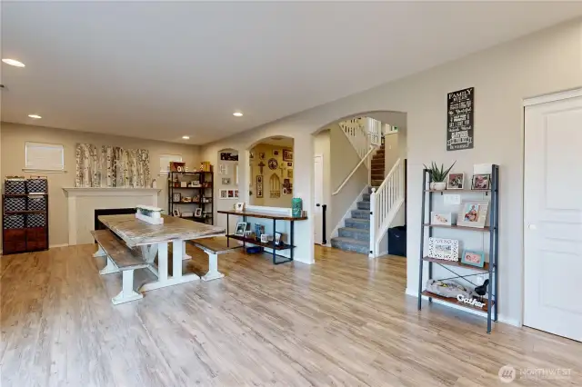spacious living room (being used as dining)