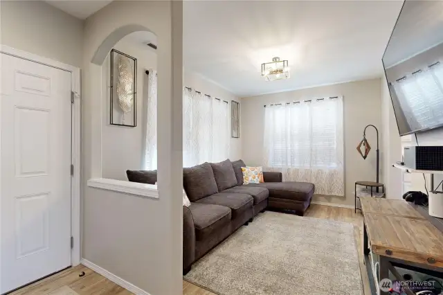 entry to dining room-sellers are using as living room