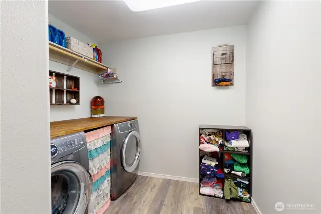 utility room on upper-super easy access to bedrooms!