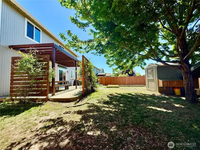 backyard with pergola and patio