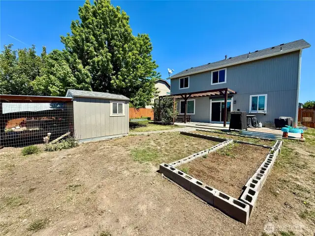 raised beds & chicken coop