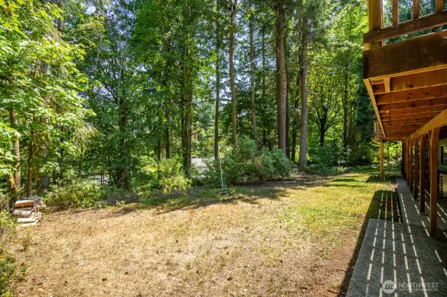 Back yard with side access