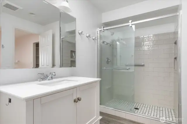 Large primary bath shower