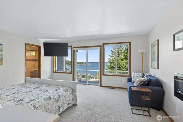 What a view to wake up to!  There is room for a seating area as well.