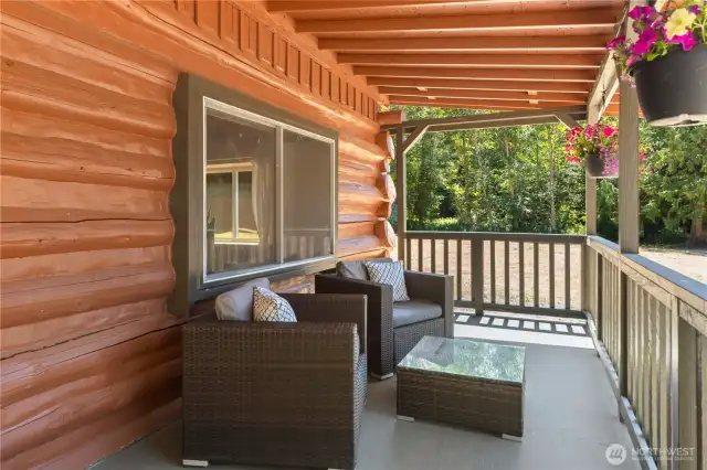 Spacious front porch to relax on!