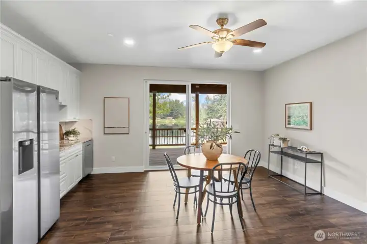 Lower level living & kitchenette