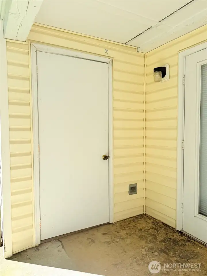 Outdoor Patio and Storage Area