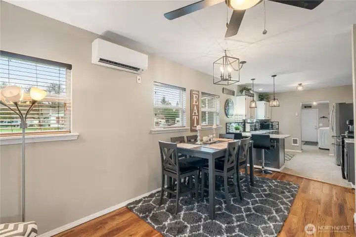 dinning open to kitchen and Living room