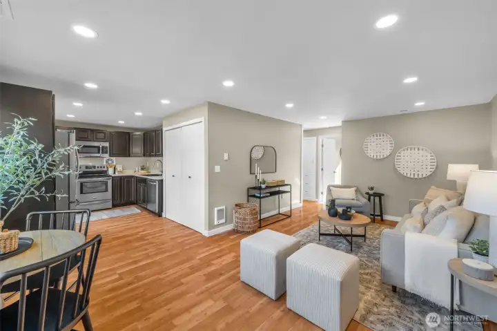 Freshly painted interiors.