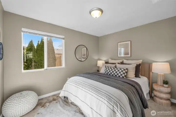 All bedroom closets have custom built-in organizers.