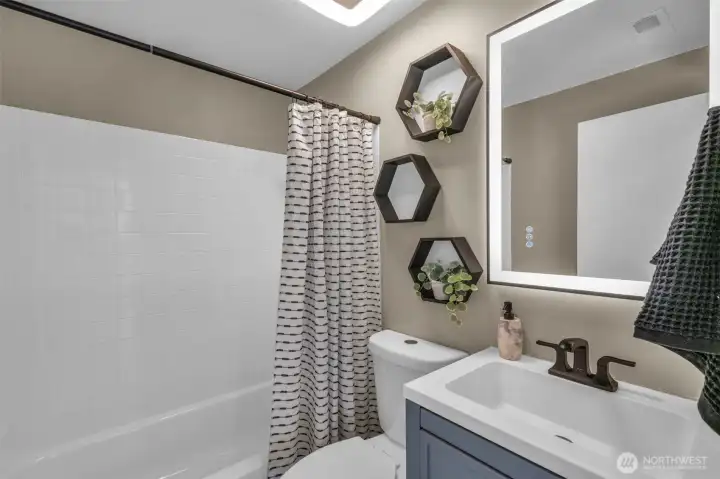 Bathroom just stylishly refreshed.