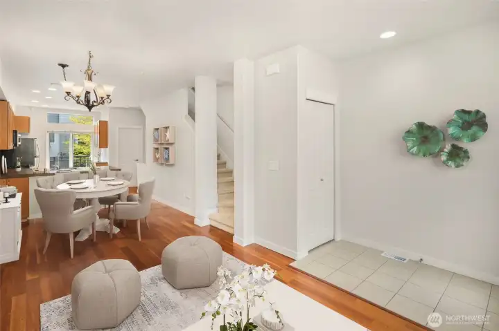 Highlights include cherry hardwood floors & tiled entrance.