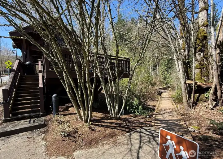 Direct access to Cougar Mountain trails, and nearby protected green space.