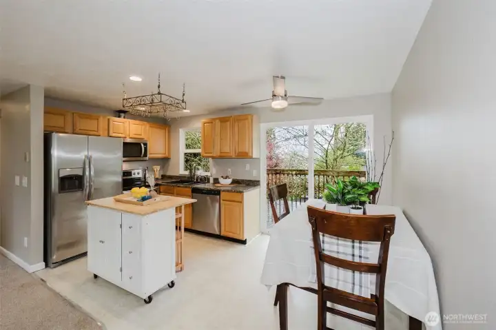 Kitchen with eating area