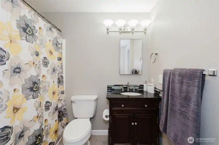 Full bathroom with tub & shower