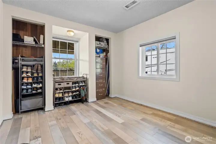 Versatile flex room ideal for home office, hobby space, or additional living area to fit your needs.