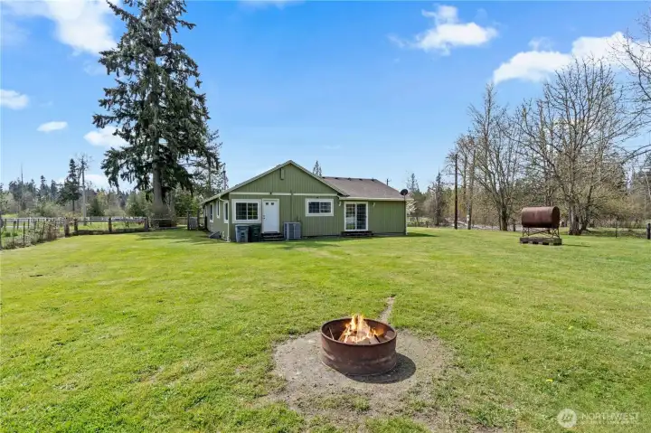 Outdoor fire pit area perfect for entertaining, gatherings, and enjoying quiet evenings under the stars.