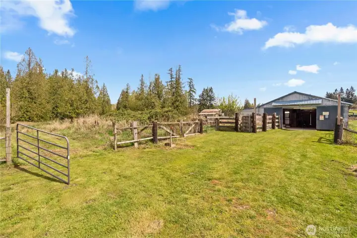 Fully fenced pasture area designed for livestock, horses, or secure outdoor use with excellent usability.