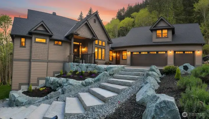 True Luxury Custom Estate built in the trees but close to I-5