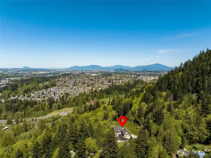 Fidalgo bay views from the private trails and multiple places from the property.