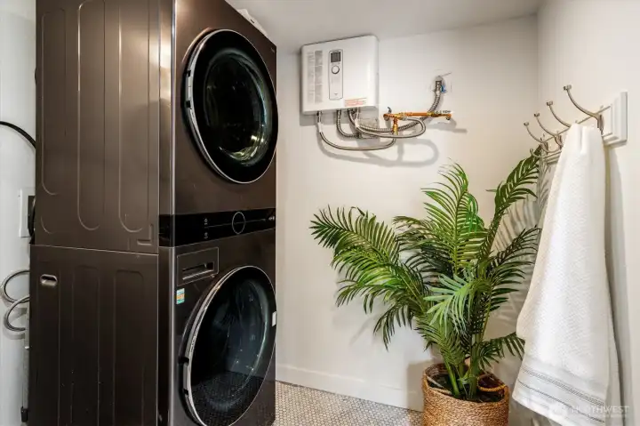 Laundry and Tankless Water Heater