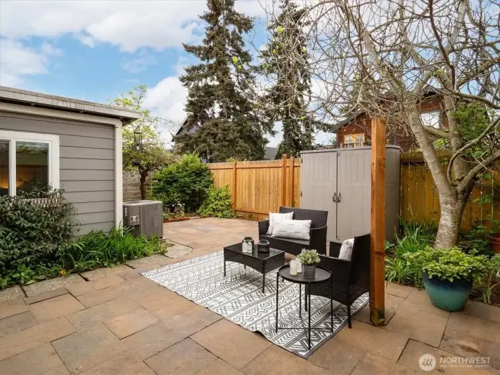 Back Yard, Patio and Storage, Hammock Posts , Fig Tree