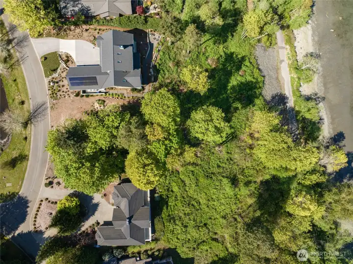 Partially cleared and replanted with low-growing native vegetation