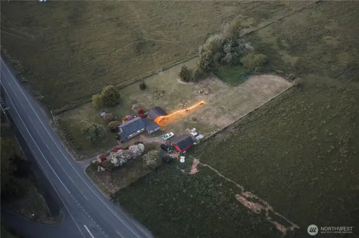 The main house aerial
