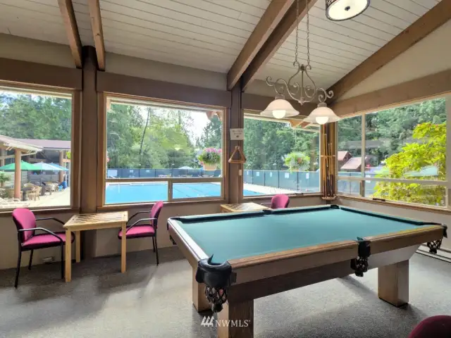 Pool inside clubhouse