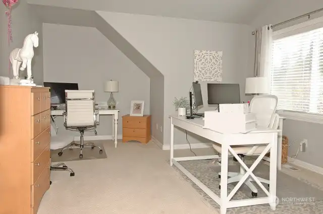 Guest room being used as office