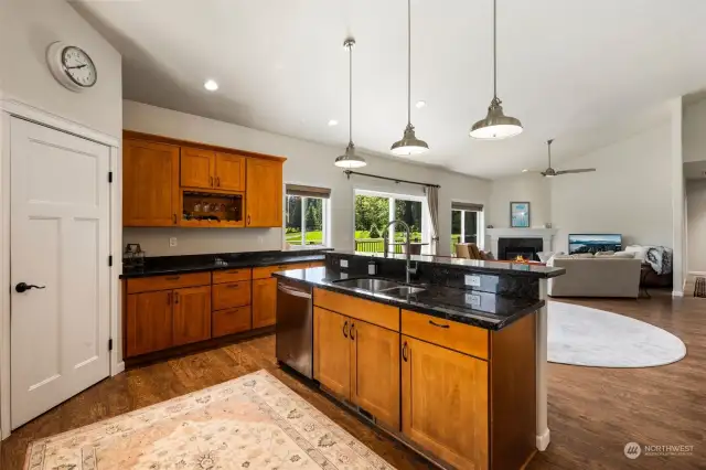 Main house kitchen and living space.