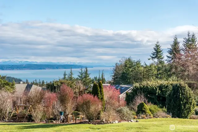 The North Cascade Mountain Range stretches as far as the eye can see from this park-like setting.