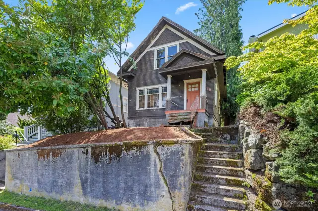 Welcome to 329 N 72nd St, perched high above the street.