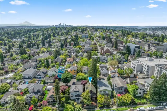 Phinney Ridge is a delightful neighborhood with cafes and restaurants.