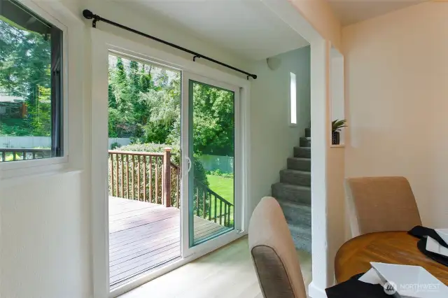 Sliding doors to back deck
