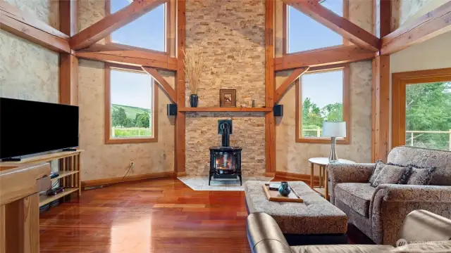 New fireplace on main and lower level